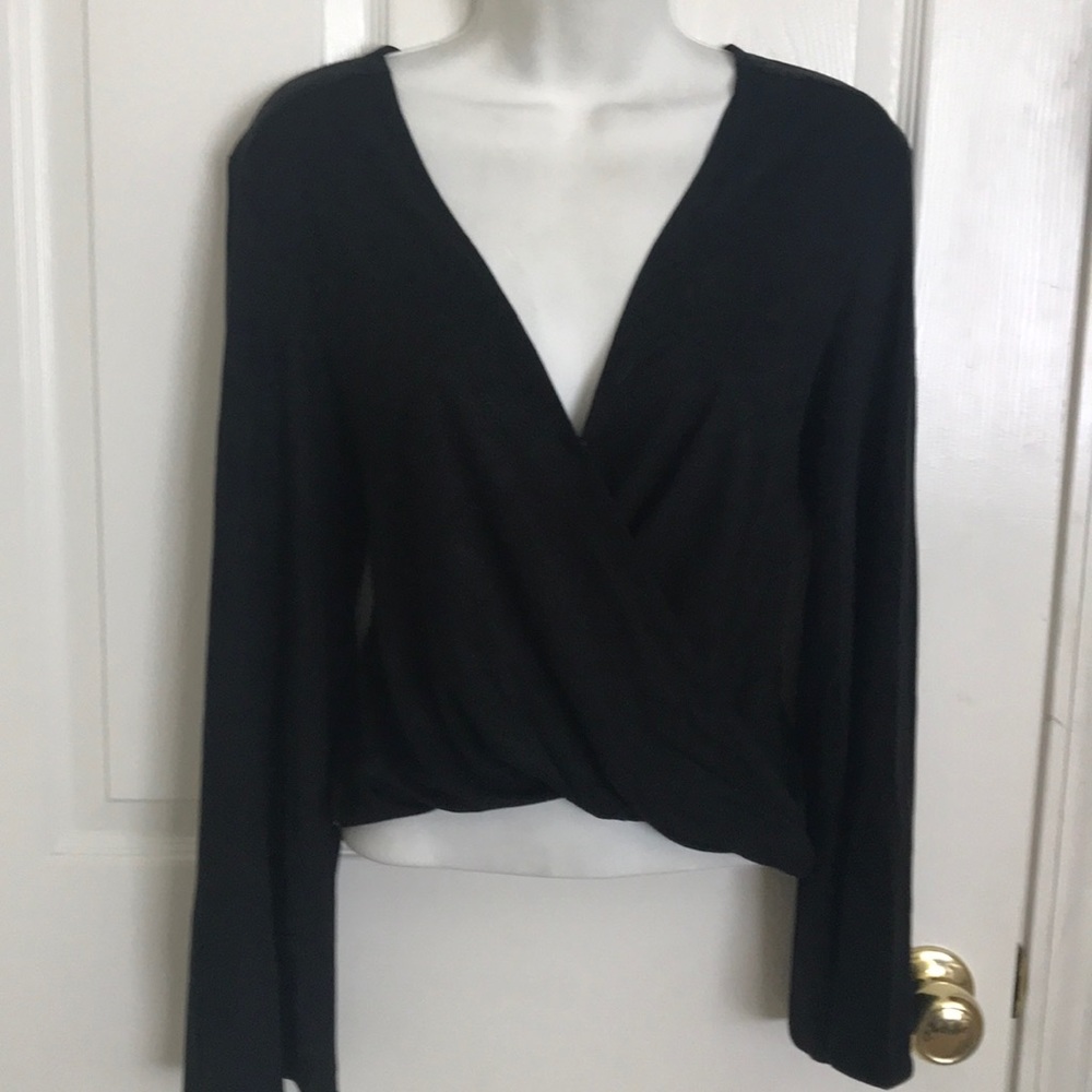 Faux suede top